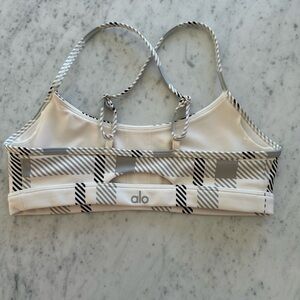 ALO yoga Plaid Strappy Sports Bra
